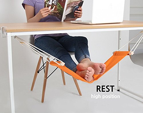 FD Canvas Foot Rest Hammock - Comfortable Under Desk Support for Work & Relaxation