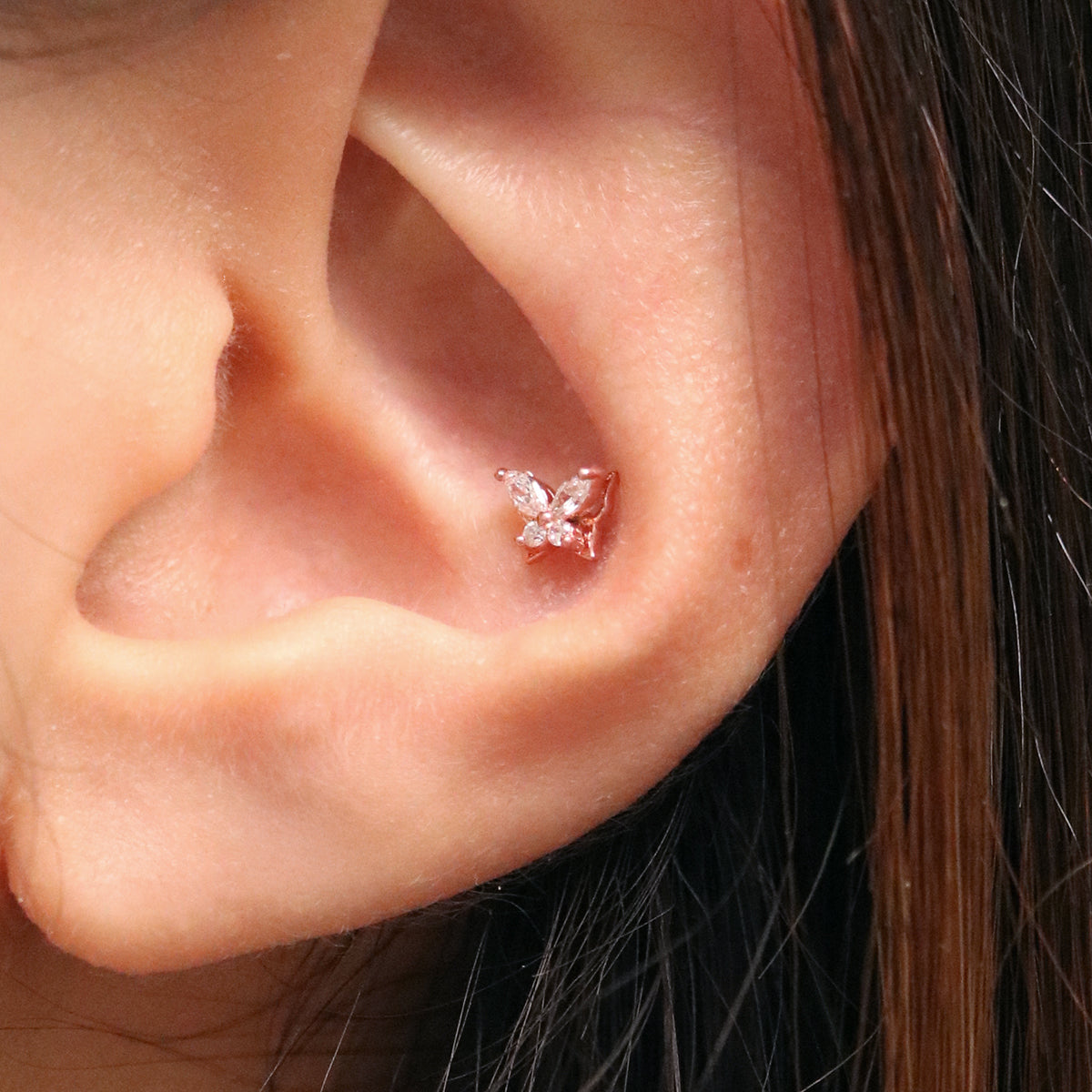 Butterfly Ear Piercing - Dainty & Elegant Volume Hoop Earrings for Women | Perfect for Everyday Wear, Parties & Special Occasions
