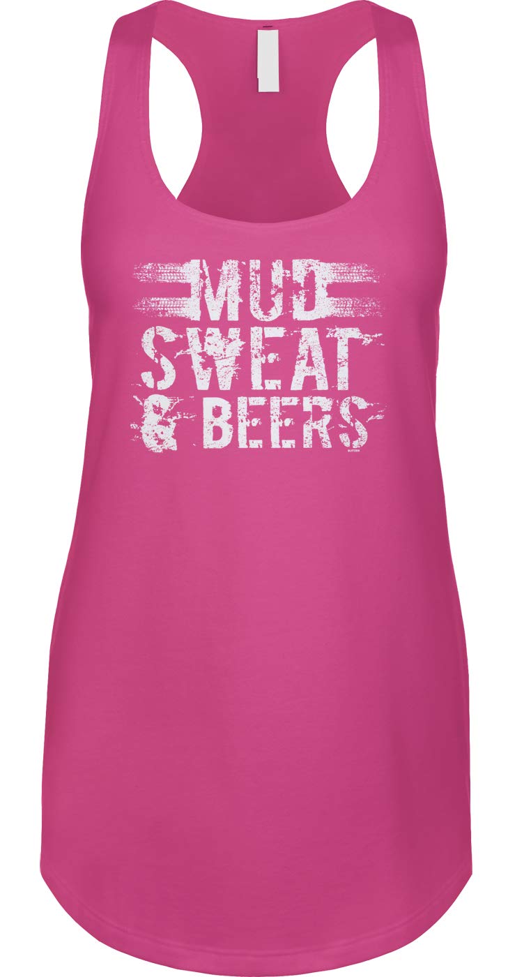 Blittzen Women's Racerback Tank Top - Moisture Wicking Workout Shirt for Running, Yoga & Gym | Mud Sweat & Beers Design