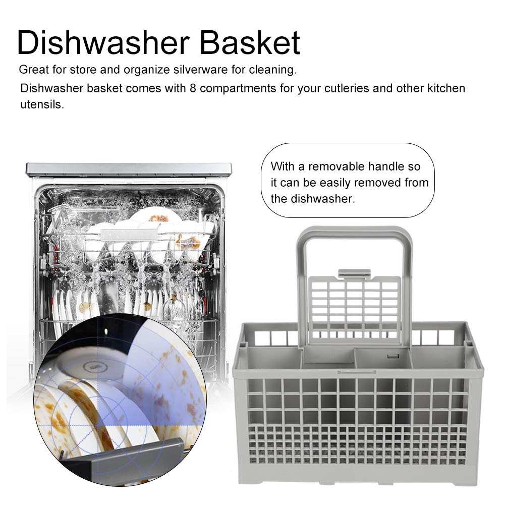 Universal Dishwasher Cutlery Basket Replacement - Fits Kenmore, GE & Multipurpose Dishwashers | Durable Silverware Holder for Utensils, Knives & Spoons | Perfect for Kitchen Organization & Dishwasher Accessories