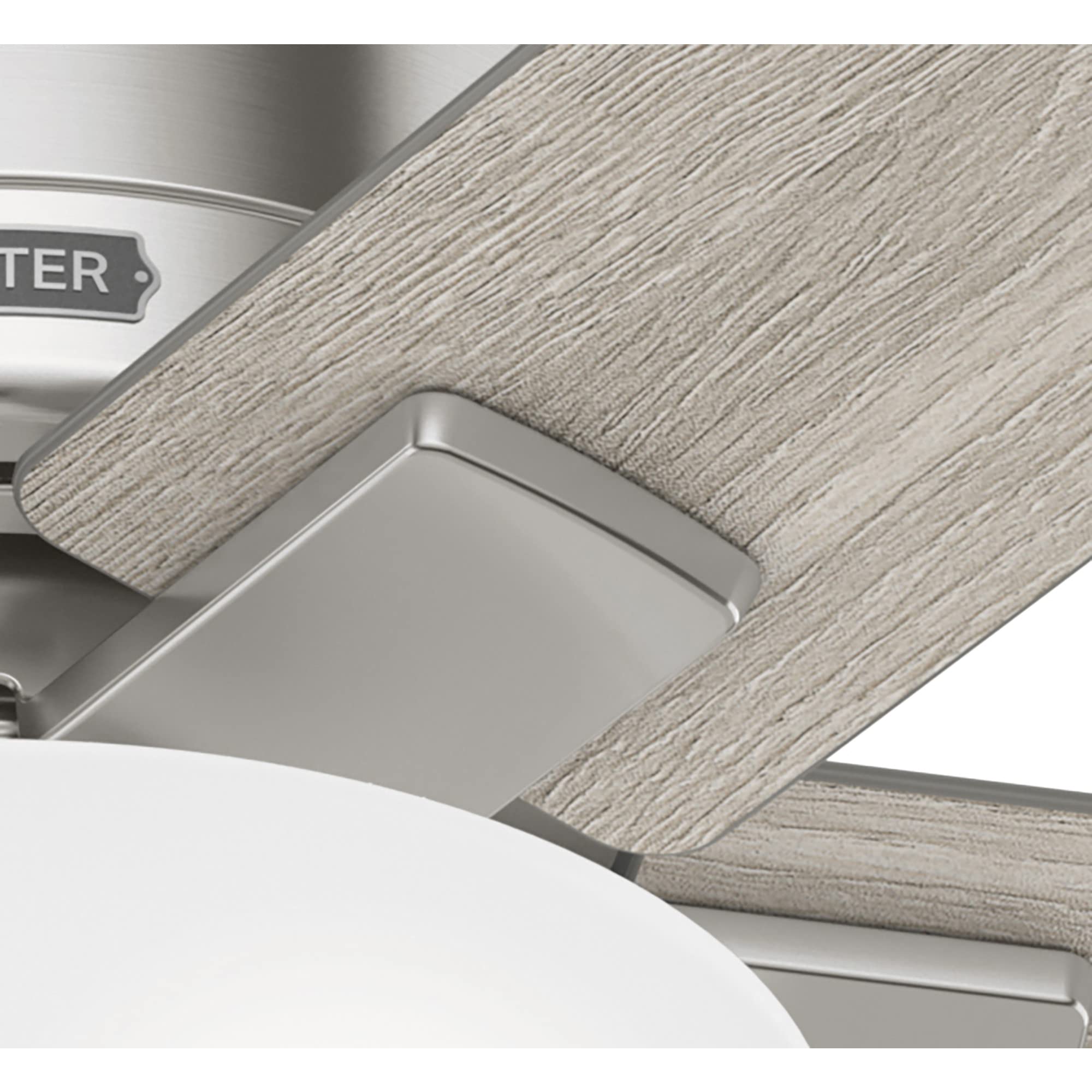Hunter Fan Company 51587 Fitzgerald 44-Inch Indoor/Outdoor Ceiling Fan with LED Light Kit, Brushed Nickel Finish - Perfect for Bedroom, Living Room, Patio & Covered Porch