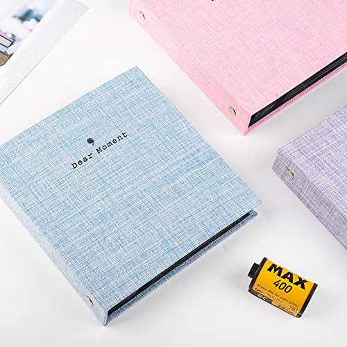 100-Pocket Mini Photo Album for Fujifilm Instax Mini & Kodak Zink Photos (64x90mm) - Compact Storage for Instant Prints, Polaroid Pictures, Travel Memories - Perfect for Scrapbooking, Wedding, Baby Keepsakes (Blue)