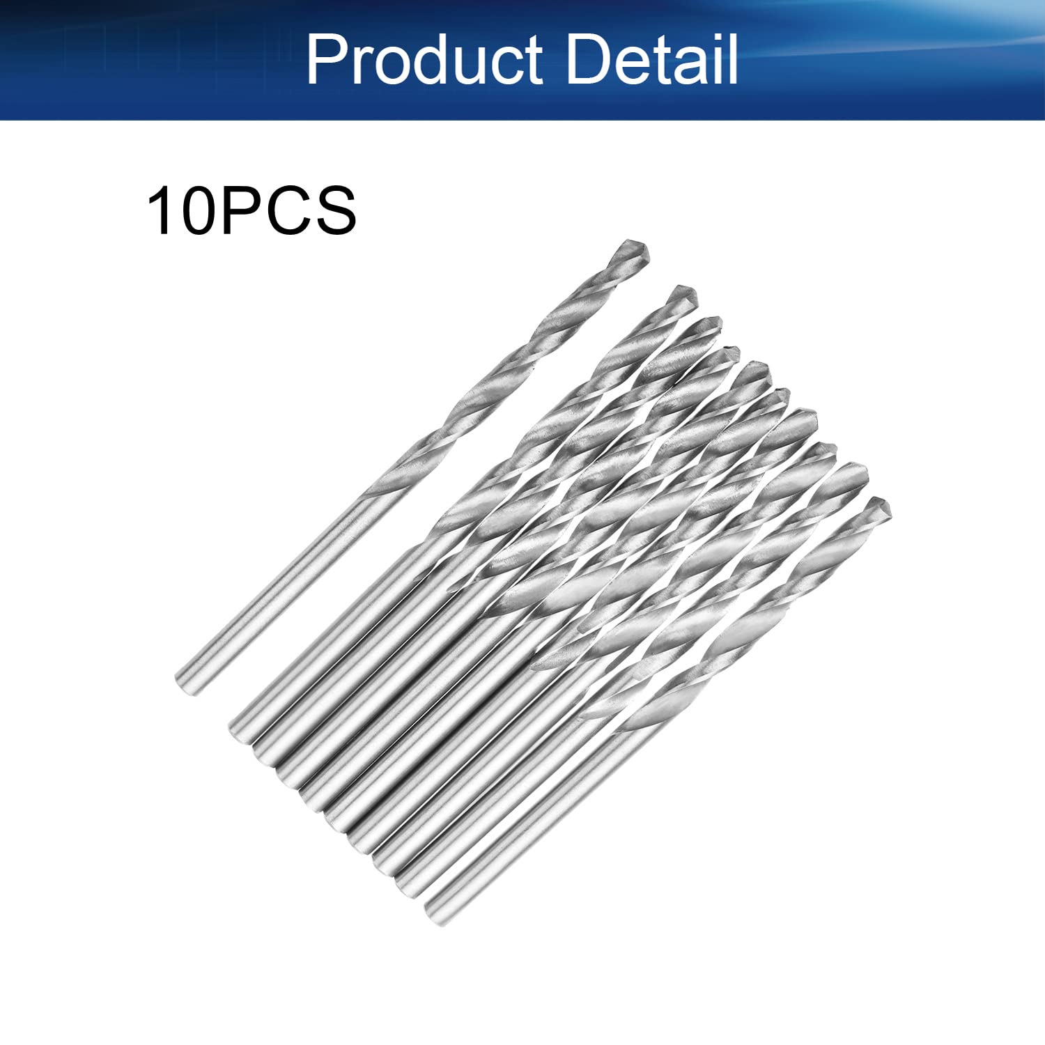 Auniwaig 4mm HSS Twist Drill Bit Set - 10pcs High Speed Steel Jobber Drill Bits for Metal, Steel & Aluminum Alloy - Perfect for DIY, Woodworking, and Metal Fabrication Projects