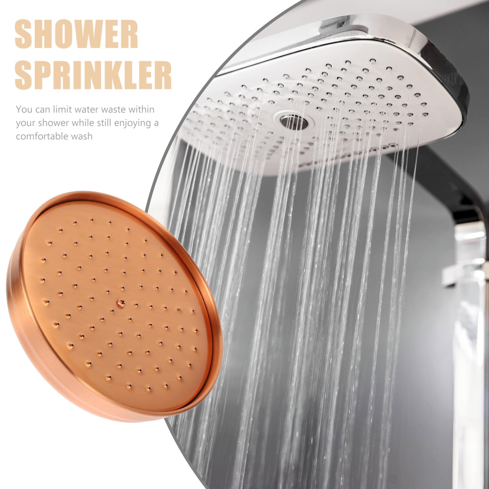 Premium Cabilock Copper Rain Shower Head - Round Rainfall Shower Sprinkler with Retro Design for Bathroom, Vintage Style Antique Shower Head - Perfect for Spa-Like Relaxation & Luxury Bathroom Upgrade