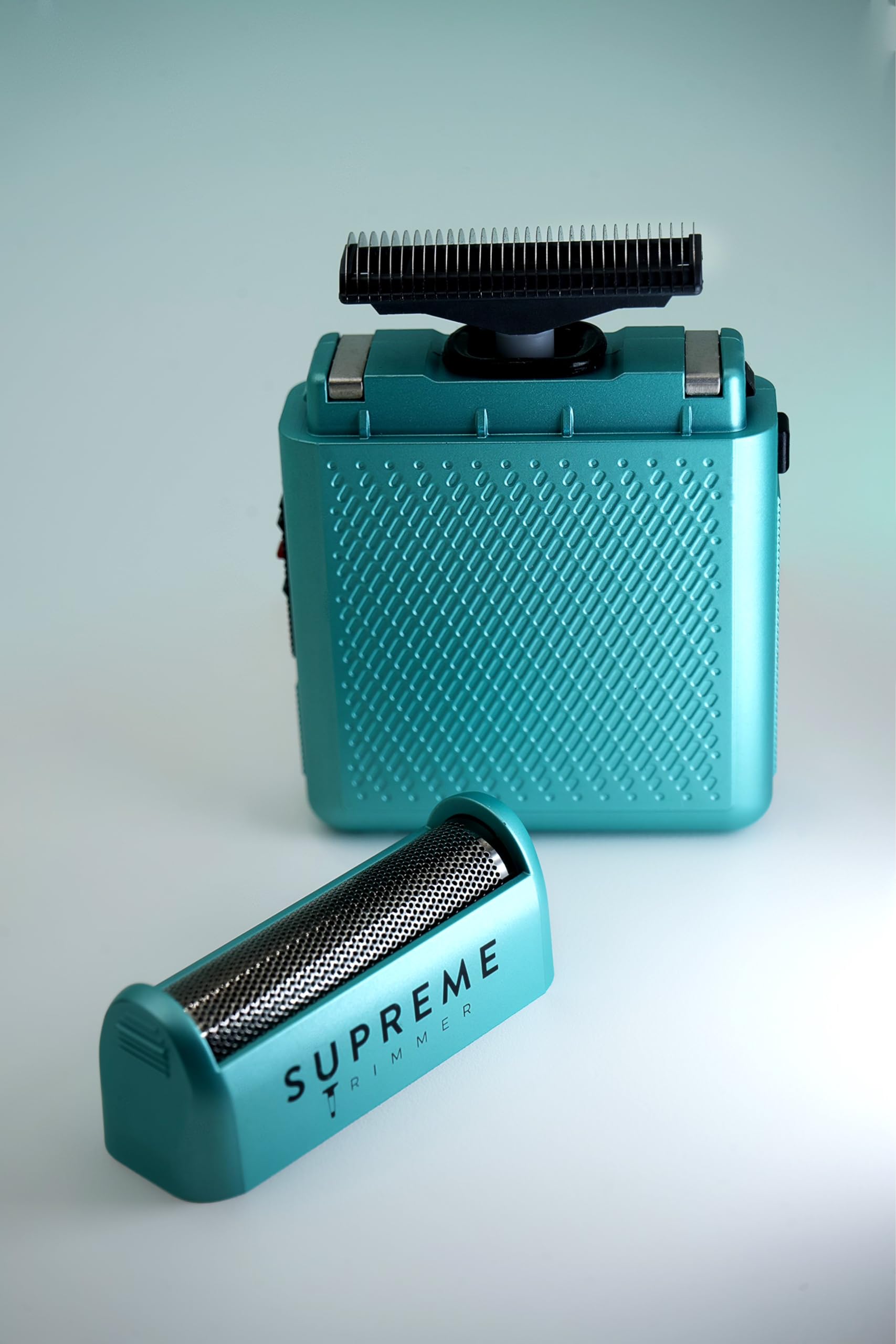 Supreme Trimmer Solo STF101 - Cordless USB-C Men's Foil Shaver | 150 Min Runtime, Powerful & Compact for Travel | Professional Barber & Home Use | Light Blue | Perfect for Business Trips, Gym Bags & Daily Grooming