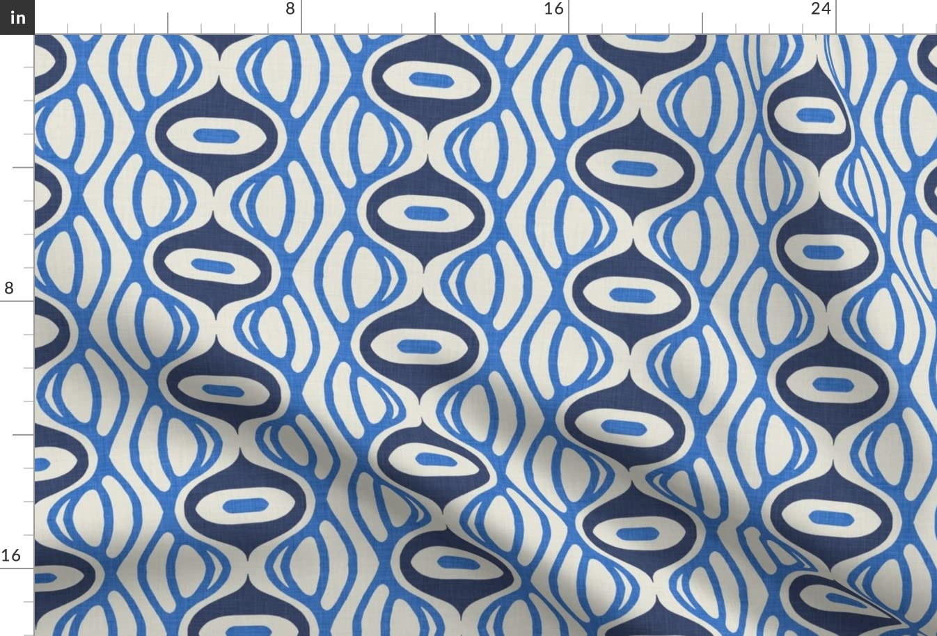 Premium Navy Blue & White Abstract Geometric Printed Minky Fabric Fat Quarter - Soft Plush Fabric for Sewing Baby Blankets, Quilt Backing & DIY Plush Toys - Perfect for Nursery Decor, Craft Projects & Gift Making