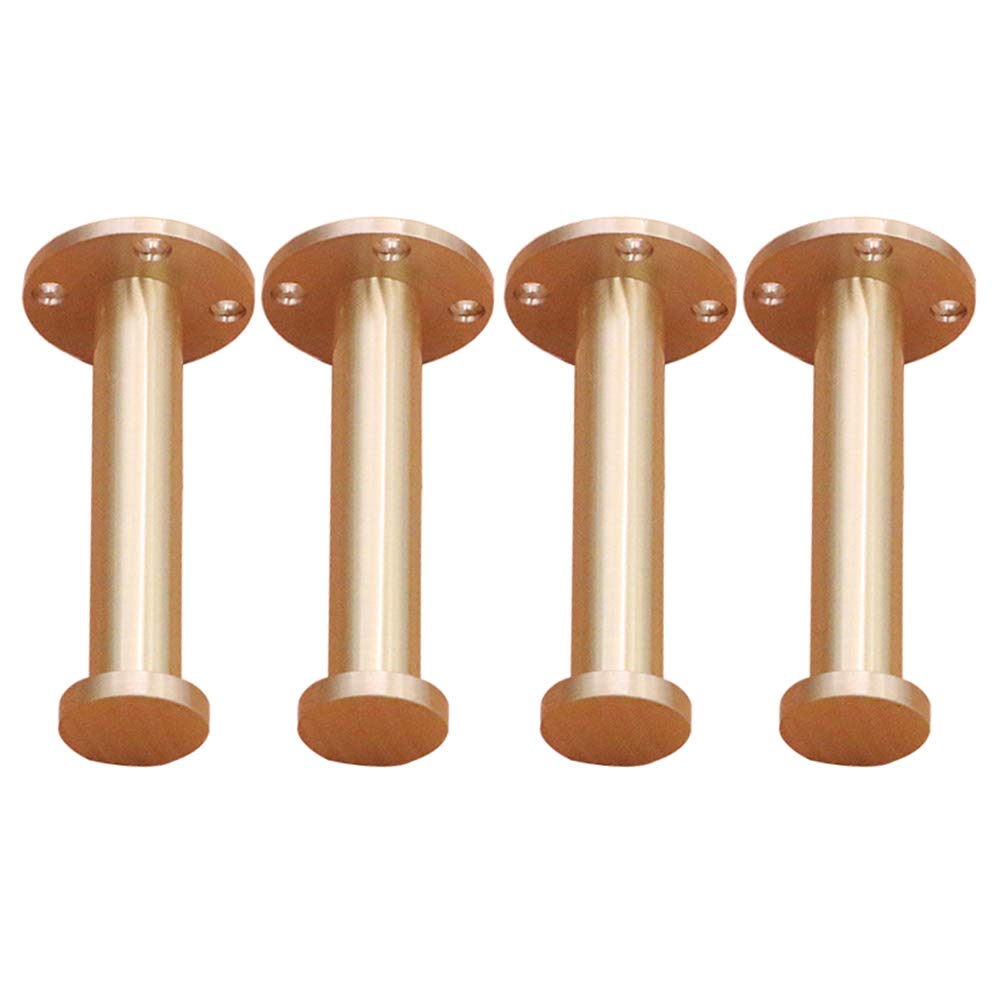 Nordic Pure Copper Adjustable Furniture Support Feet - Rustproof & Fade-Resistant Cabinet Legs for Bathroom Vanity, Sofa & Cabinets (4 Pack) - Perfect for Home Decor & Furniture Protection