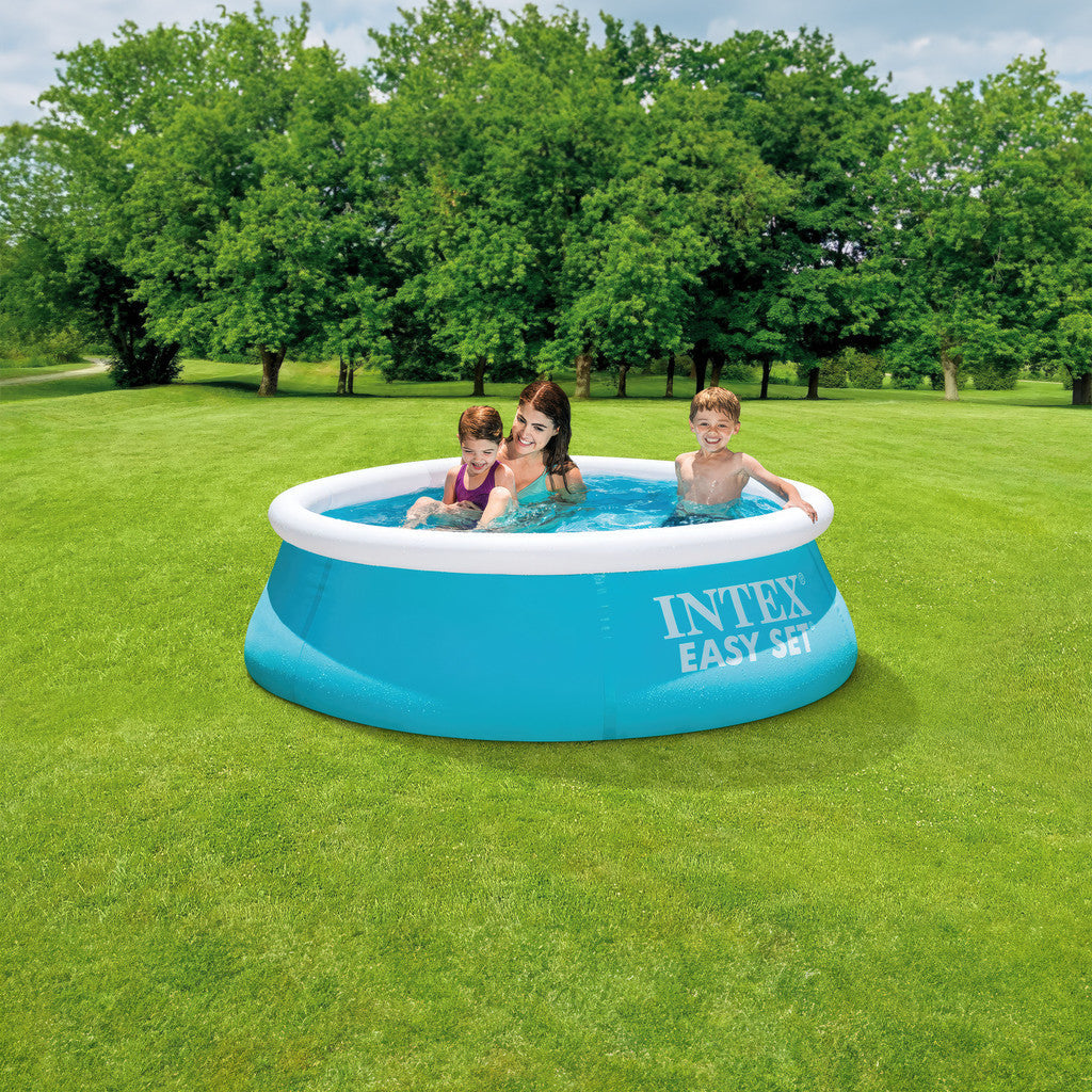 Intex Easy Set Pool 6ft x 20in Round Above Ground Inflatable Swimming Pool - Perfect for Backyard, Garden, and Outdoor Family Fun