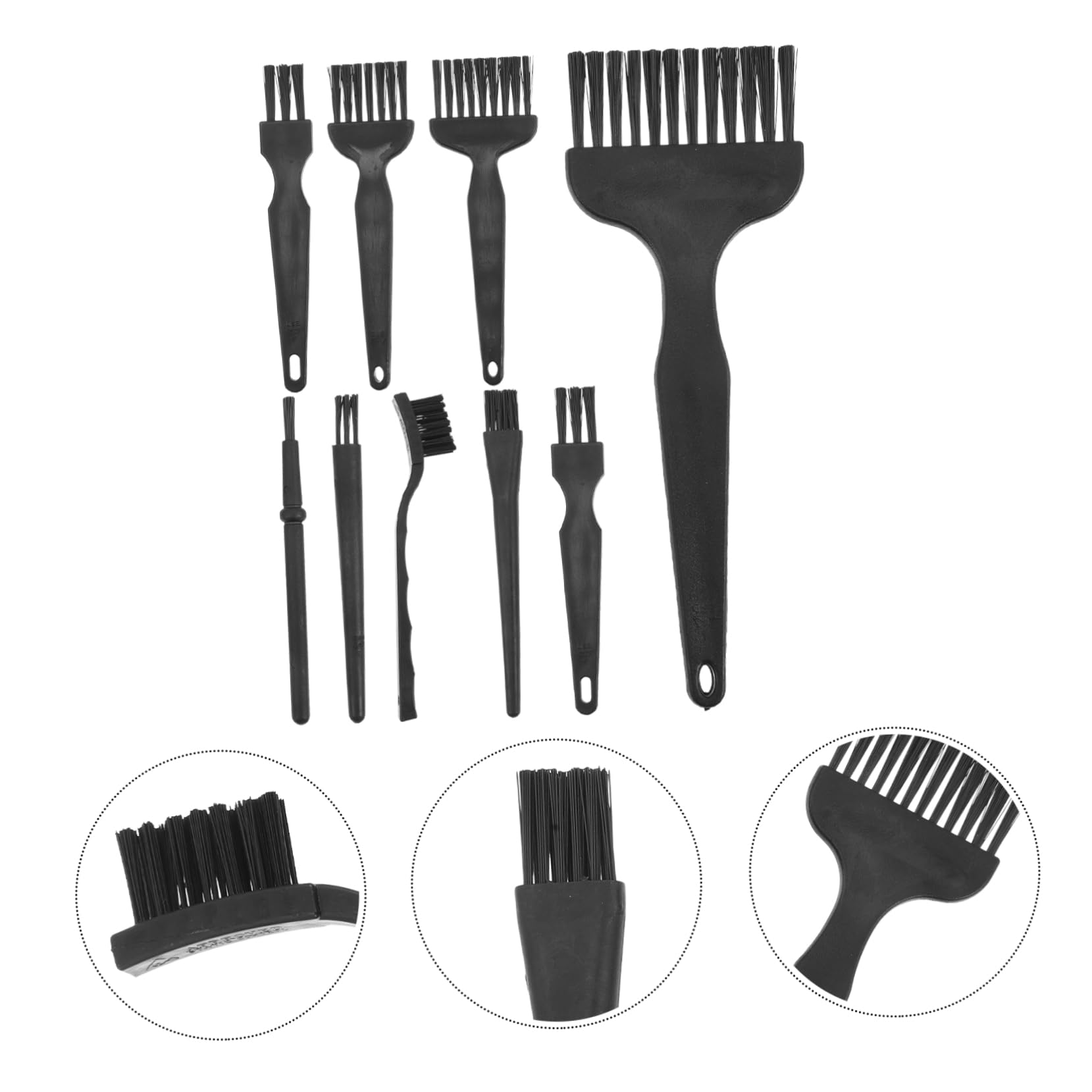 Electric Shaver Cleaning Brush Kit - Durable Non-Shedding PP Bristles for Razor Maintenance (607 Black) | Perfect for Travel & Home Grooming Care