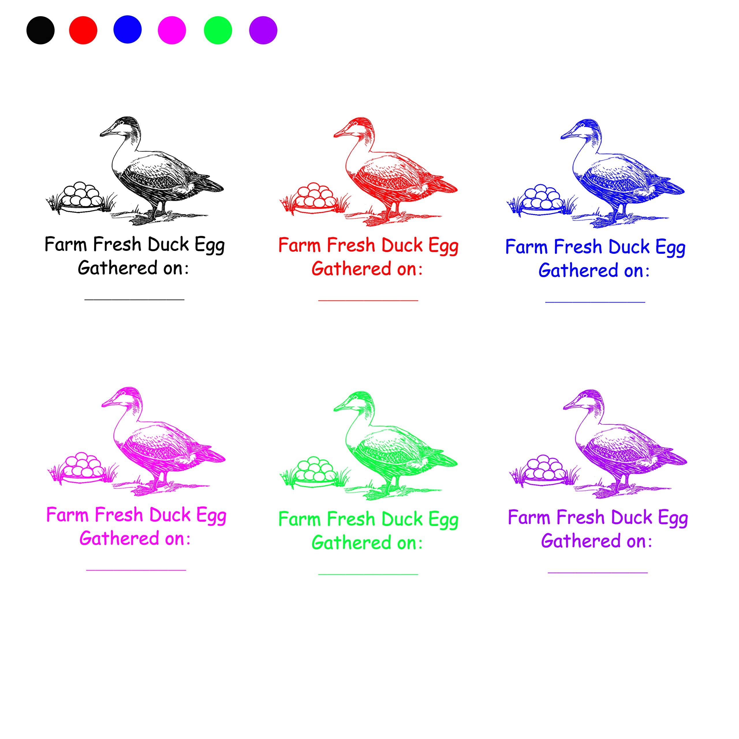 Custom Personalized Farm Fresh Duck Egg Stamp - Self Inking Rubber Stamp for Business, Farm Markets & Egg Packaging | Perfect for Egg Cartons, Farm Signs & Homestead Branding