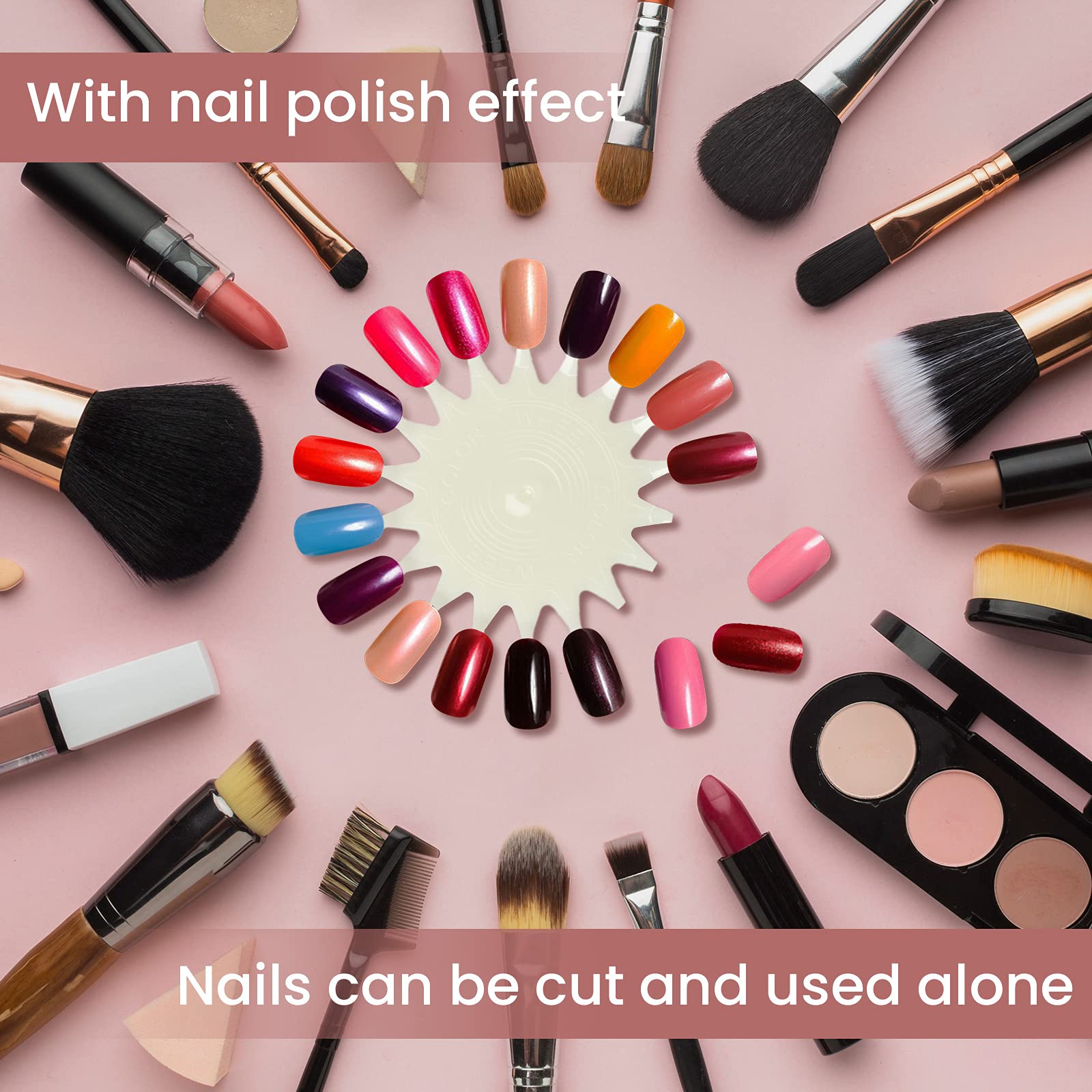 ONNPNN 30-Piece Nail Polish Display Stand - Sunflower Design Nail Art Practice Wheel with 18 Color Palette for Salon & Home Manicure | DIY Nail Painting Models & Professional Training Tool