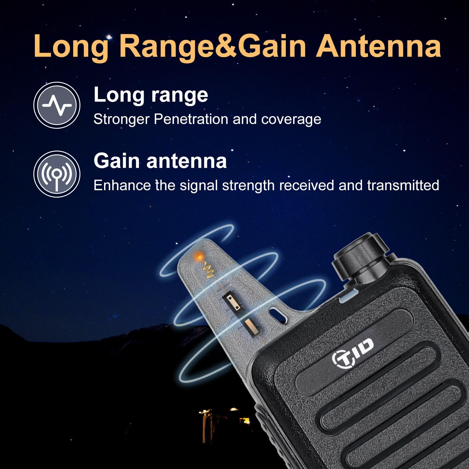 TIDRADO TD-M8s Long Range Walkie Talkies for Adults - 6 Pack Rechargeable Two Way Radios with VOX & Earpiece - License-Free Communication for School, Retail, Church, Restaurant - Perfect for Outdoor Adventures, Events & Emergency Preparedness