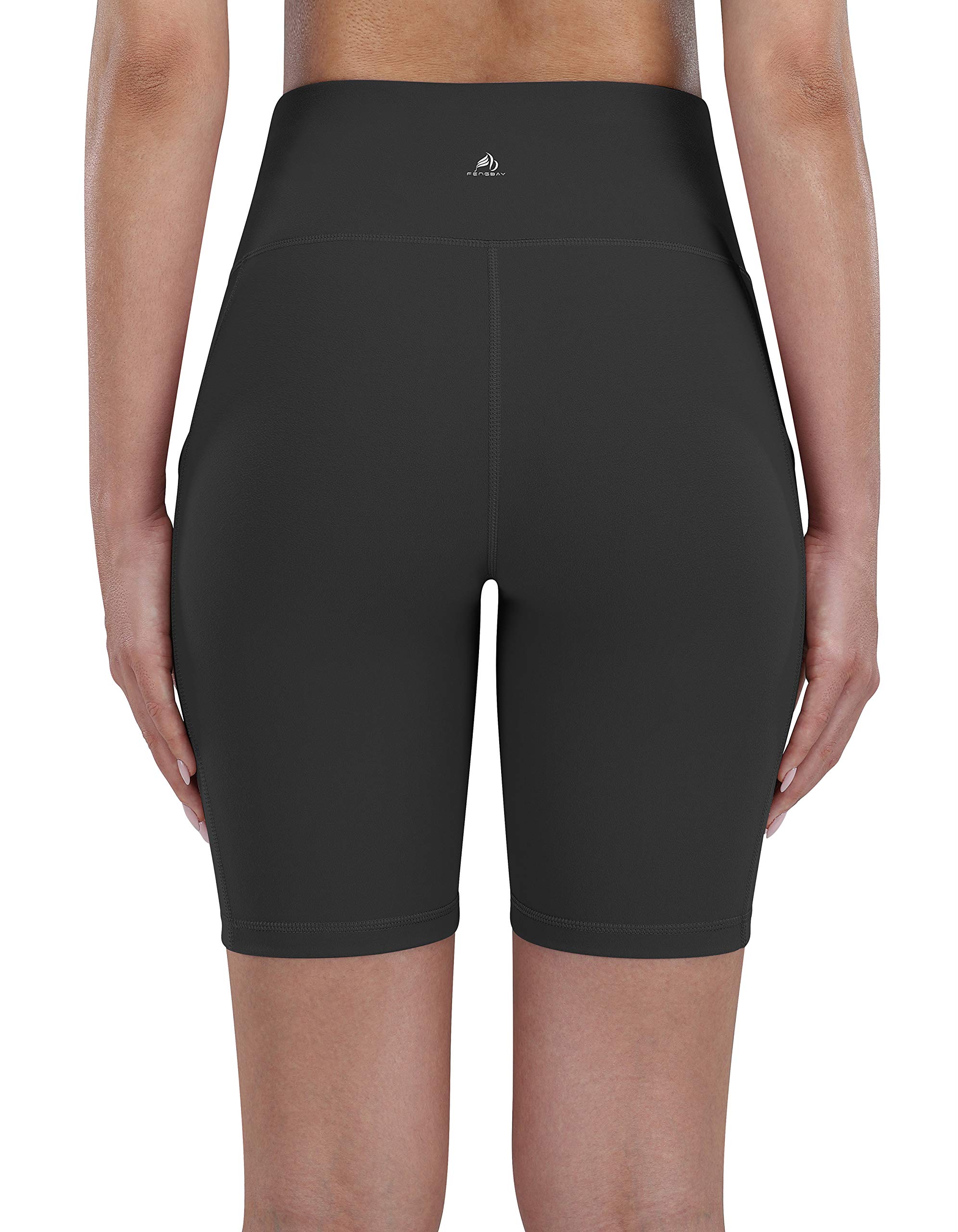 Fengbay 2 Pack Women's High Waist Biker Shorts with Pockets - 8