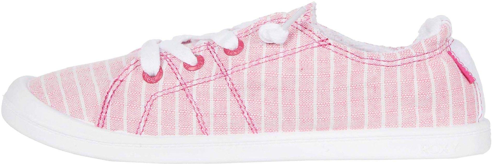 Roxy Kids Girl's Bayshore IV Pink Sneakers - Size 11 Little Kid/Big Kid - Comfortable Casual Shoes for School, Play & Everyday Wear
