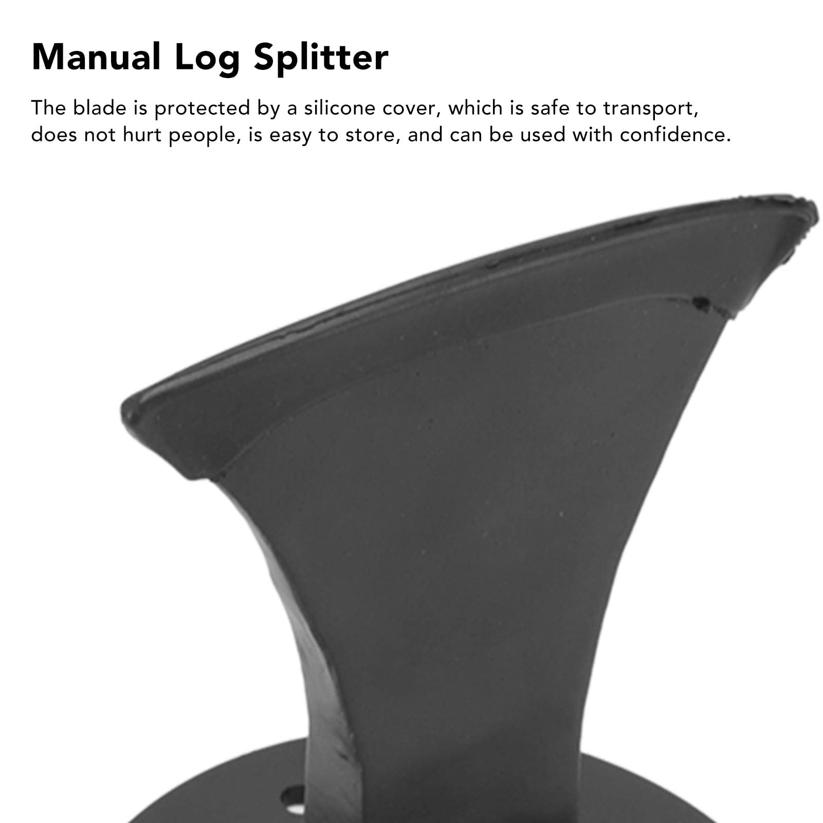 Heavy Duty Manual Firewood Kindling Splitter - Quick Wood Wedge Tool for Small Fireplace & Wood Stove | Perfect for Camping, Backyard Fire Pits & Home Heating | Black