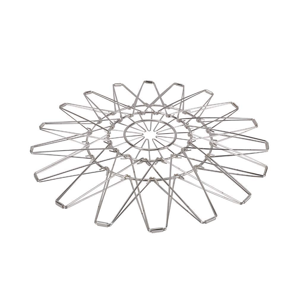 Stainless Steel Foldable Fruit Basket - Multipurpose Wire Mesh Bowl for Fruits, Vegetables & Kitchen Utensils | Perfect for Kitchen Counter, Dining Table & Living Room Storage