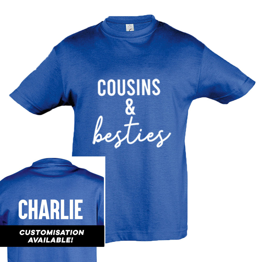 Royal Blue Matching T-Shirts for Cousins & Best Friends | MRK X Collection | Perfect for Family Reunions, Friend Outings & Special Events