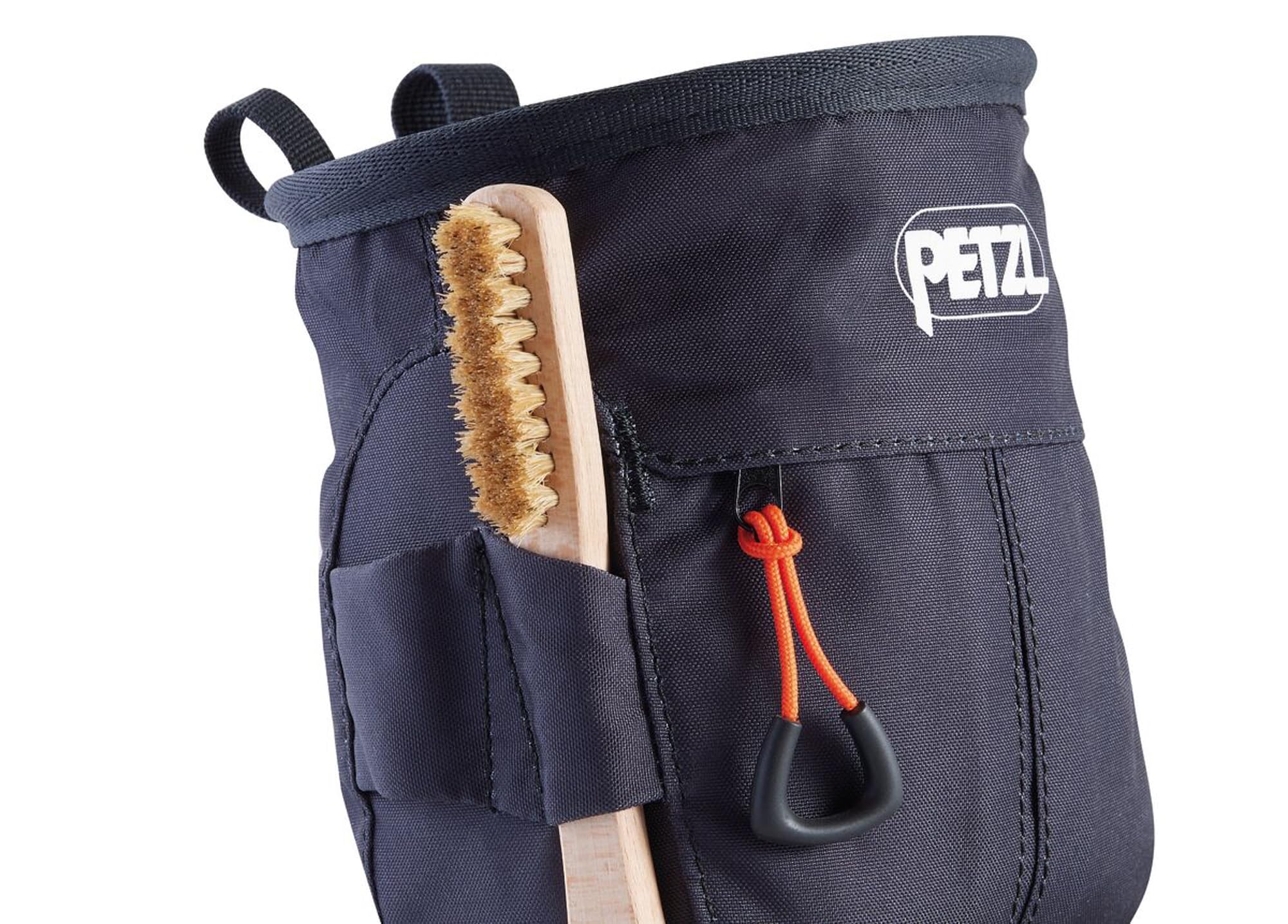 SAKAPOCHE Black Ergonomic Chalk Bag with Adjustable Belt & Zippered Pocket - Perfect for Rock Climbing, Bouldering & Gymnastics Training