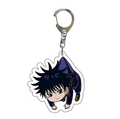 6pcs Jujutsu Kaisen Anime Keychain Set - Itadori Yuji & Satoru Gojo Double-Sided Acrylic Pendant - Cute Anime Keychains for Backpacks, Bags & Gifts