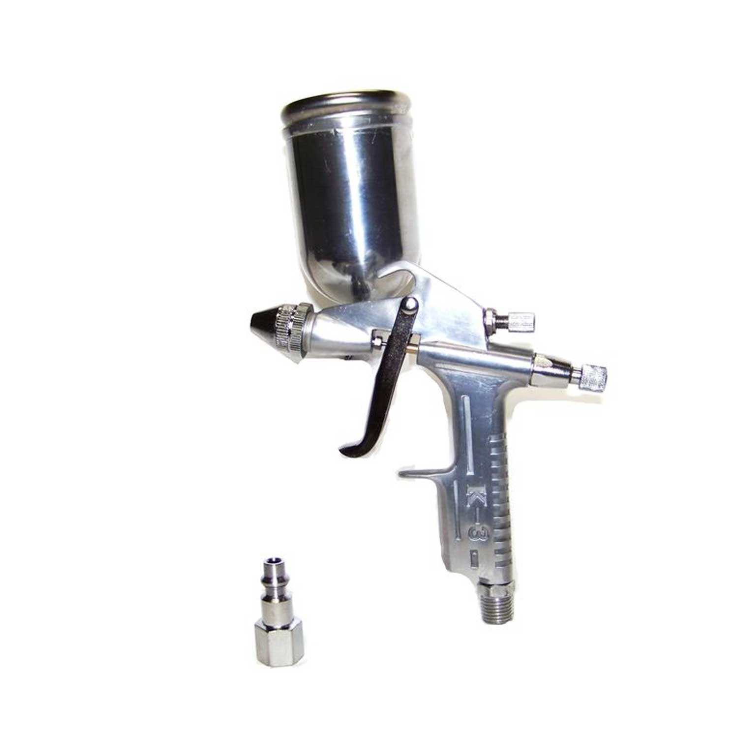 K-3 Mini Air Spray Paint Gun - Professional Airbrush Kit with Gravity Feed & Aluminum Swivel Cup for DIY Crafts, Model Painting, Automotive Detailing & Home Decor Projects