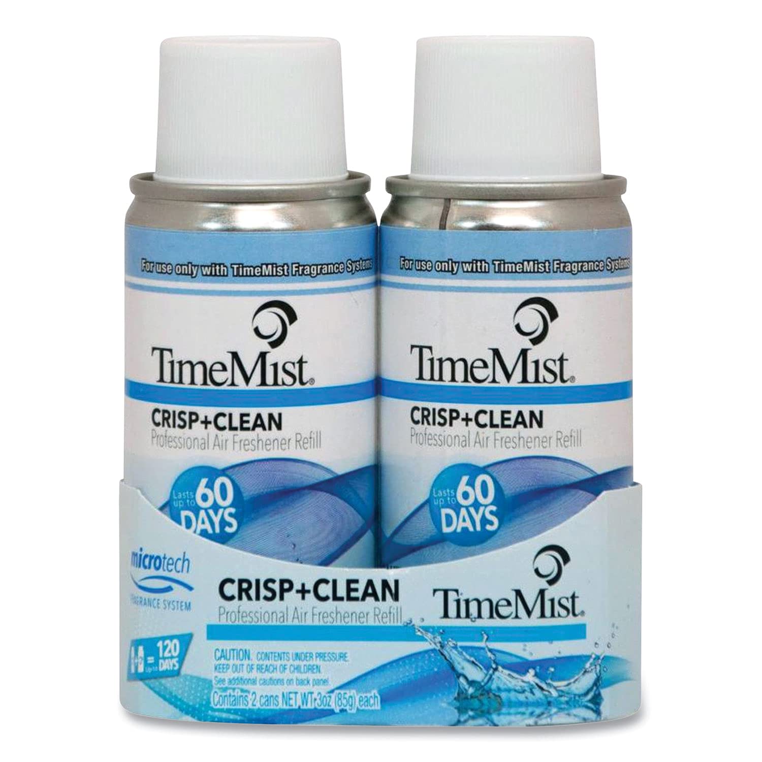Premium Metered Aerosol Fragrance Dispenser Refills - Crisp & Clean Scent, 3 oz Spray (6-Pack) - Perfect for Home, Office & Car Air Freshening