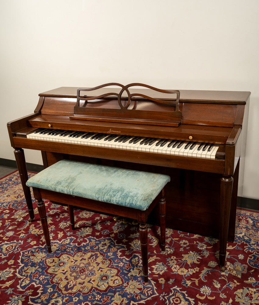 Acrosonic by Baldwin Spinet Piano - Satin Walnut Finish | Serial Number 518310 | Perfect for Home, Studio & Music Education