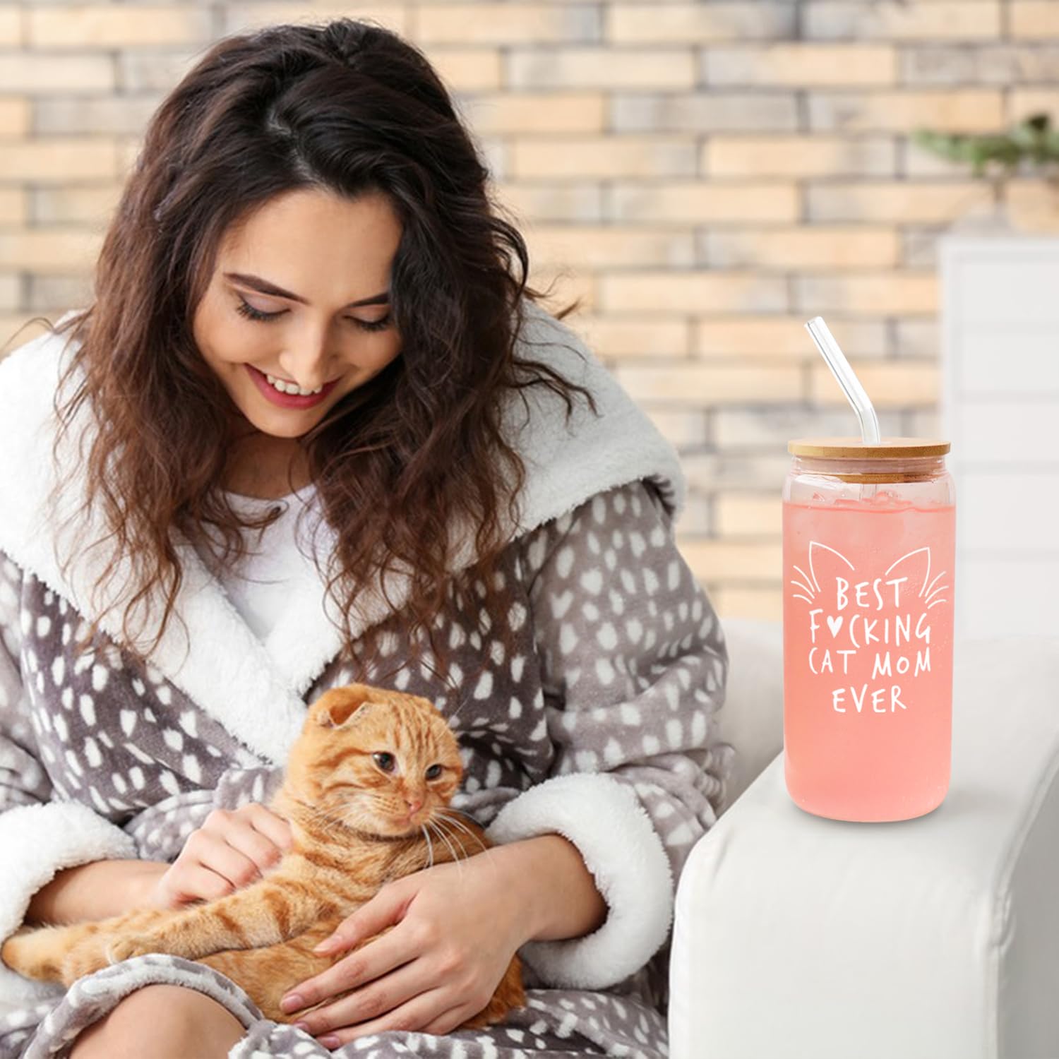 UAREHIBY Cat Lover Gifts for Women - Funny Cat-Themed Presents for Daughter, Aunt, Coworker, Nurse, Sister & Friends - Perfect Birthday, Christmas & Valentine's Day Gifts for Cat Moms - Great for Home Decor, Office Desk & Gift Exchanges