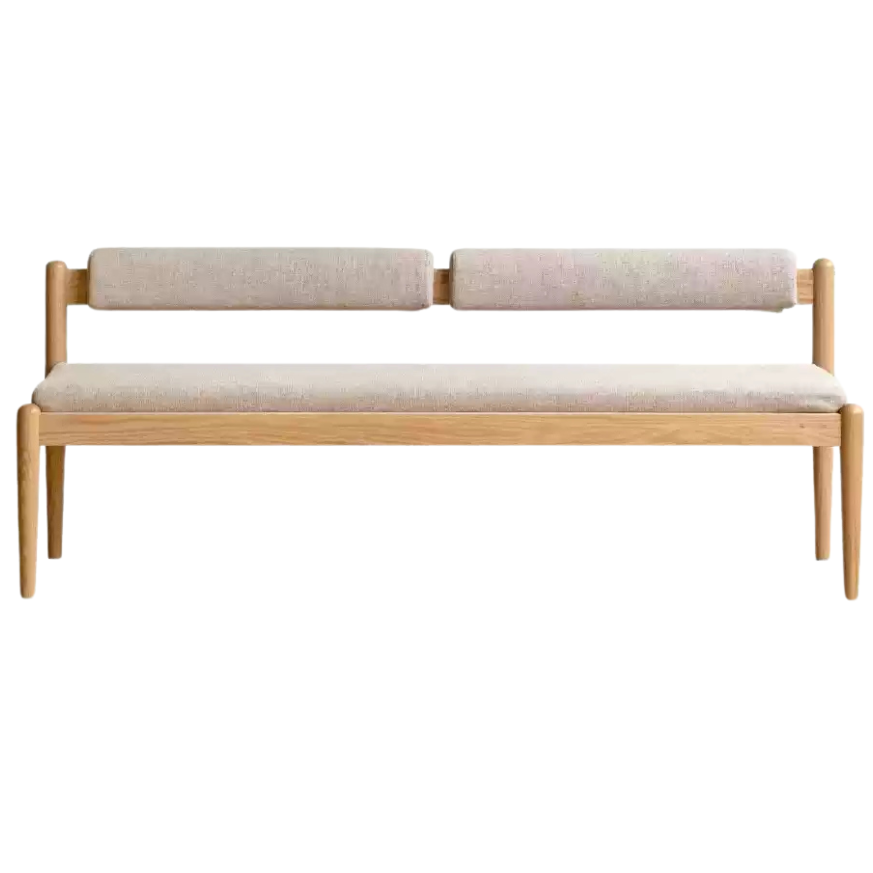57.1x18.7x25.6 inch / 145x47.5x65сm / Natural wood color / Oak bench gravel white