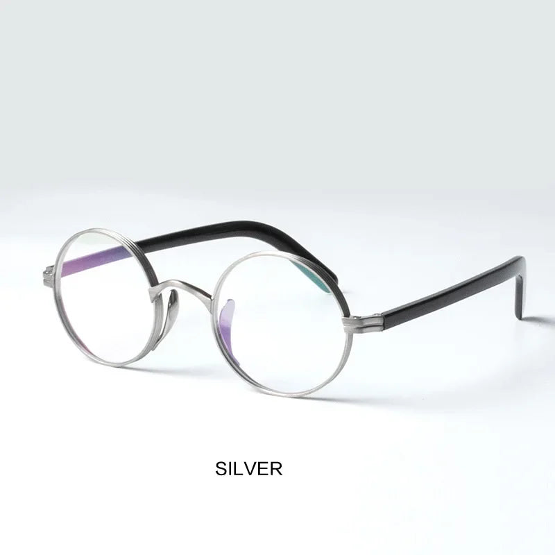 Aror Women's Full Rim Round Titanium Acetate Eyeglasses Frame - Lightweight & Durable Glasses for Reading, Computer Work & Fashion (Style 241118) | Perfect for Office, Daily Wear & Gift Giving
