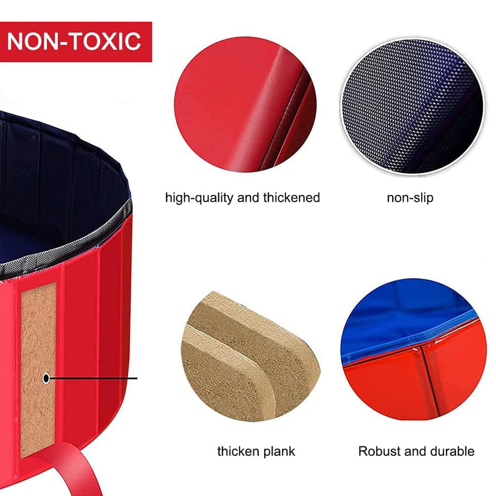 Foldable Dog Pool - Portable Collapsible Pet Swimming Pool for Dogs, Cats & Kids | Anti-Slip PVC Puppy Bath Tub for Backyard, Beach & Outdoor Play | Perfect for Bathing, Cooling & Summer Fun
