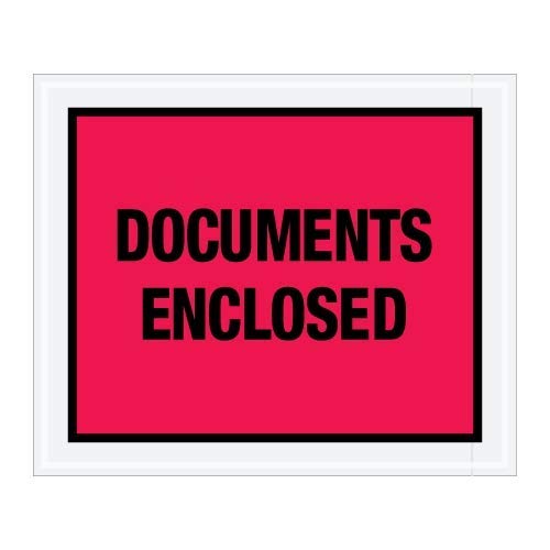 TapePlanet Special Use Packing Envelopes 10x12 Inches - Red 'Documents Enclosed' Security Mailers for Shipping, Mailing & Office Use - Ideal for Legal Documents, Contracts & Confidential Files