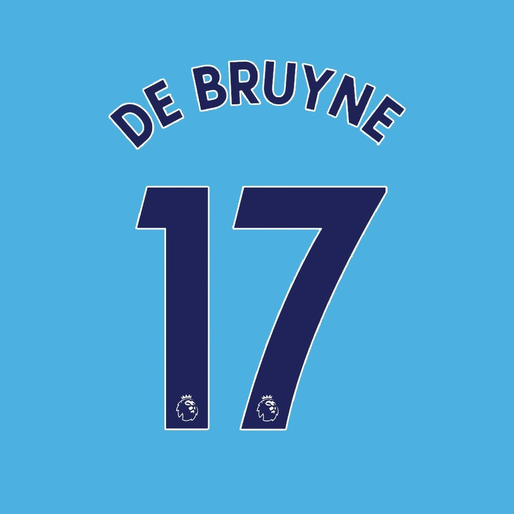 2017-18 Manchester City Kevin De Bruyne Navy Blue Premier League Soccer Jersey - Perfect for Matchdays & Fan Events