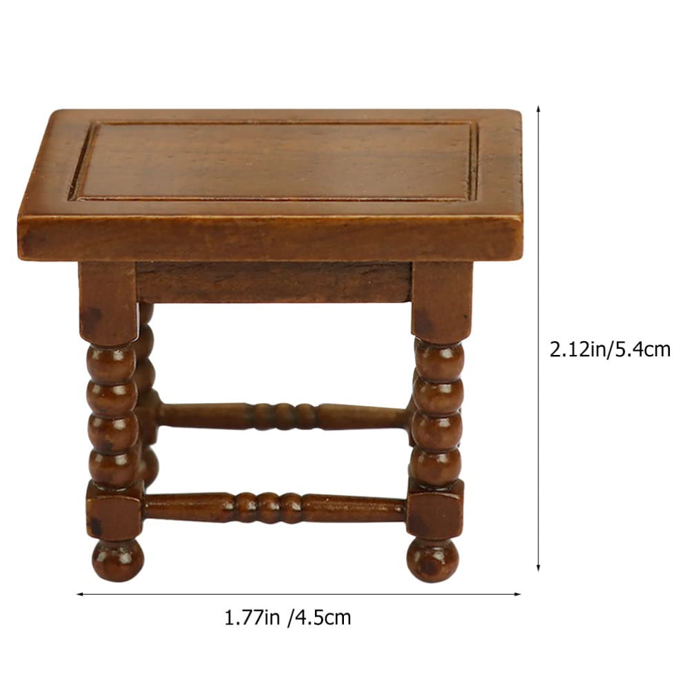 Mini Wooden Nightstand with Drawer - Cute Dollhouse Bedside Table for Kids Room, Tiny Furniture for Miniature Scenes, DIY Dollhouse Decor & Home Accessories - Perfect for Bedroom, Playroom & Collectible Displays