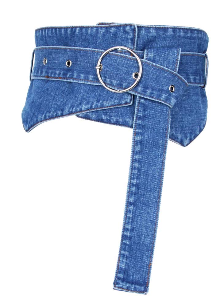 Women's Wide Corset Denim Belts - Stylish Adjustable Waist Belt for Jeans, Dresses & Outfits | Perfect for Casual Wear, Night Out & Fashion Accessories