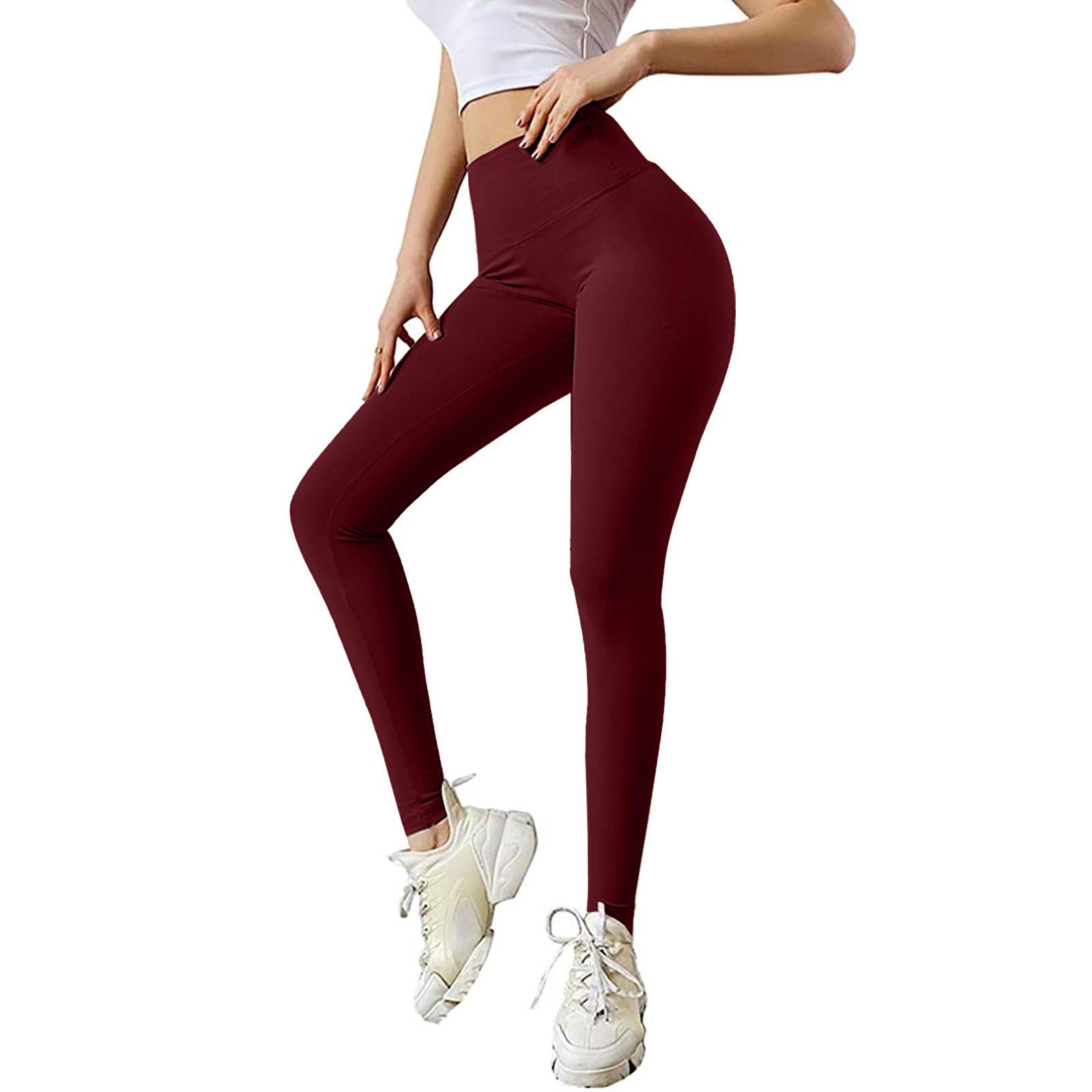 Women's High-Waisted Yoga Pants - Stretchy Workout Leggings for Running, Fitness & Gym - Tummy Control & Lifting Design - Fashionable Colors - Perfect for Yoga, Pilates & Casual Wear
