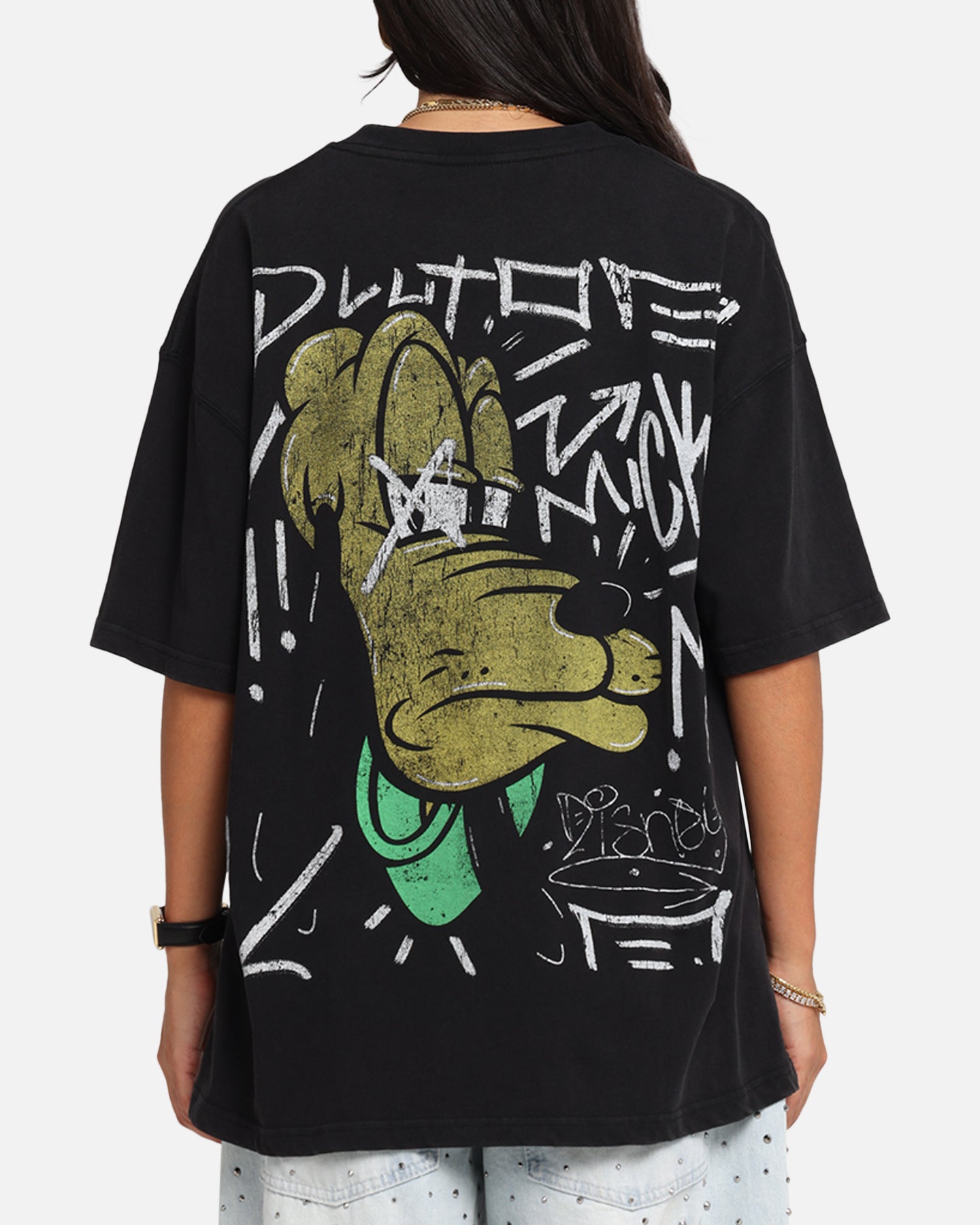 Disney Pluto Graphic T-Shirt for Men & Women - Soft Cotton Black Tee - Vintage Cartoon Character Apparel for Casual Wear & Disney Fans