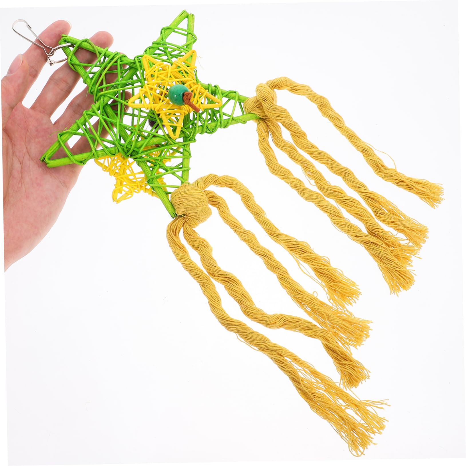 Balacoo 3PCS Parrot Chew Toys - Natural Wooden Bird Chewing Sticks & Foraging Paper Shredder Toys for Parakeets, Cockatiels, Conures | Hanging Bird Toys for Mental Stimulation & Beak Exercise | Perfect for Cage Enrichment & Playtime