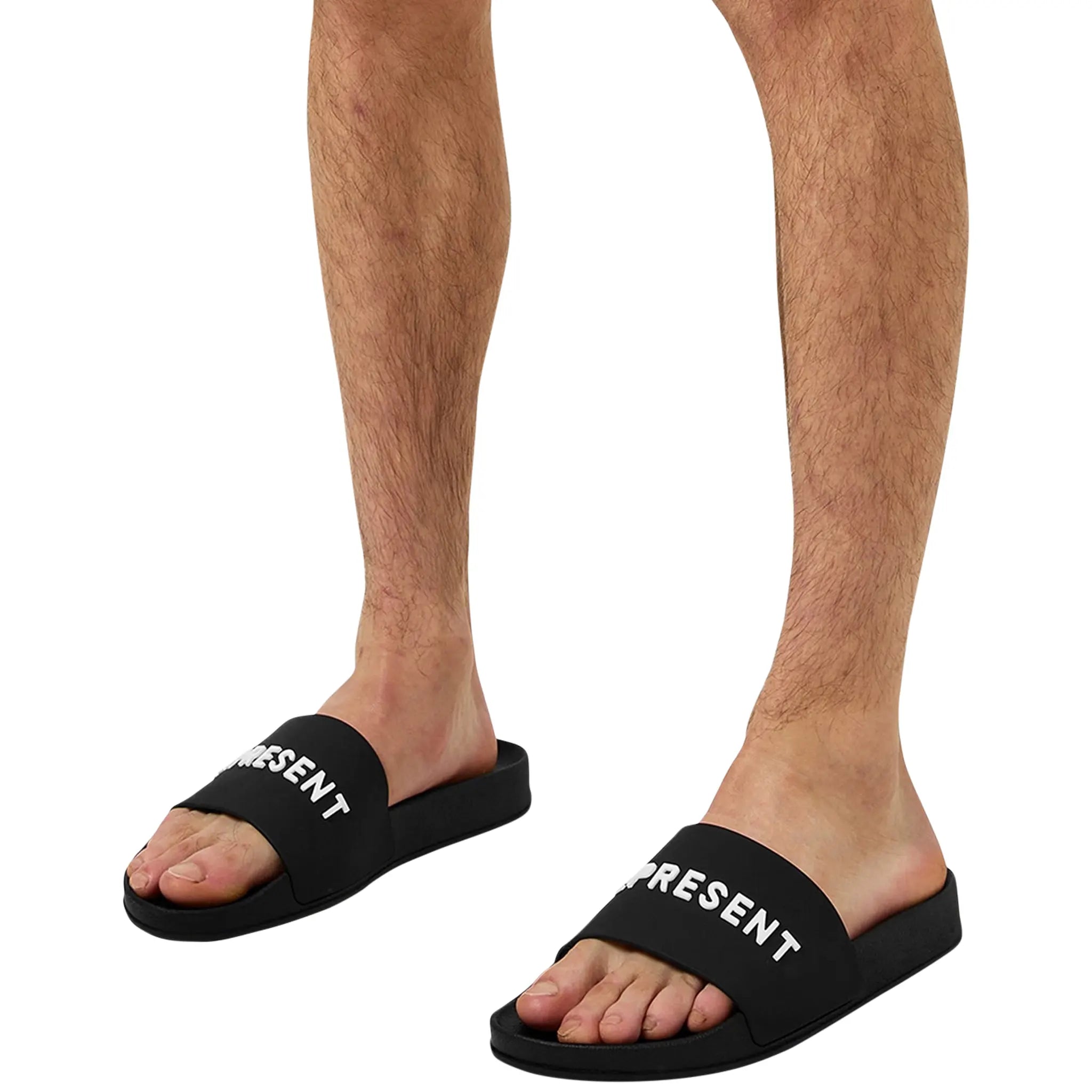 Represent Owners Club Black Pool Slides - Comfortable Summer Sandals for Men & Women - Perfect for Beach, Pool, and Casual Wear