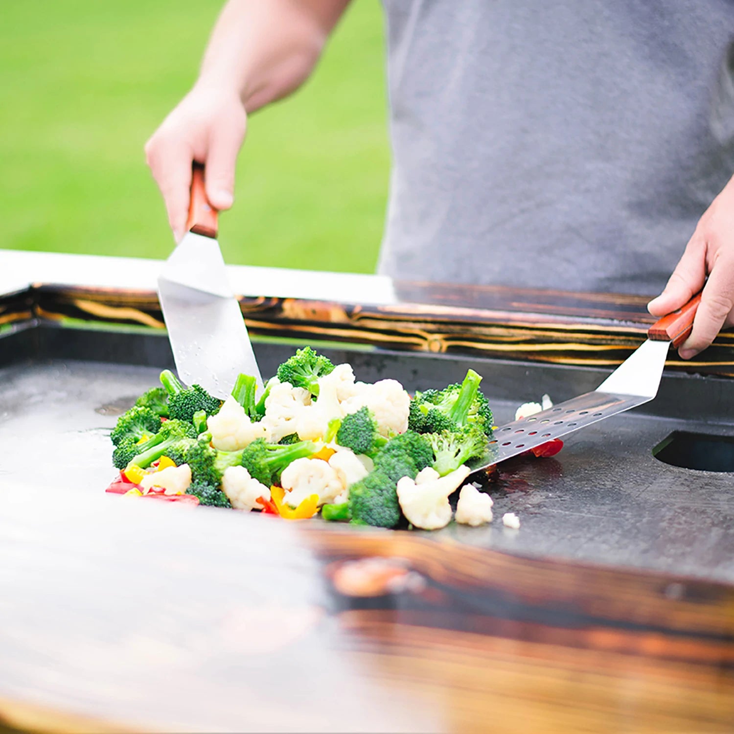 Premium Backyard Hibachi Grill - Heavy Duty Torched Steel BBQ Grill for Outdoor Cooking | Perfect for Patio, Garden, and Camping Parties