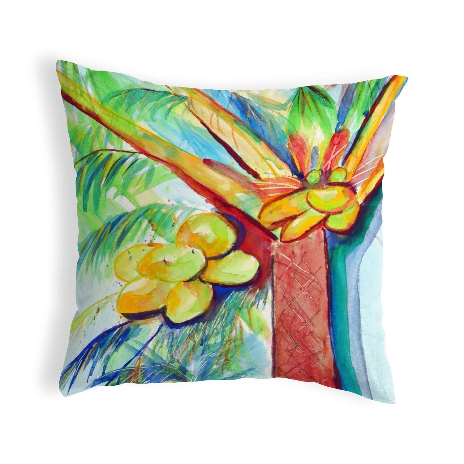 Betsy Drake KS452 Decorative Throw Pillow 12x12 Inches - Soft & Stylish Multi-Color Cushion for Sofa, Bed, or Living Room Decor