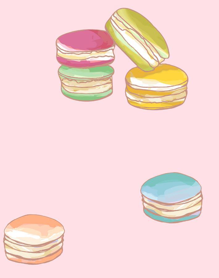 Pink Macarons Wallpaper by Nathan Turner - Elegant French-Inspired Decor for Bedroom, Living Room & Dining Area