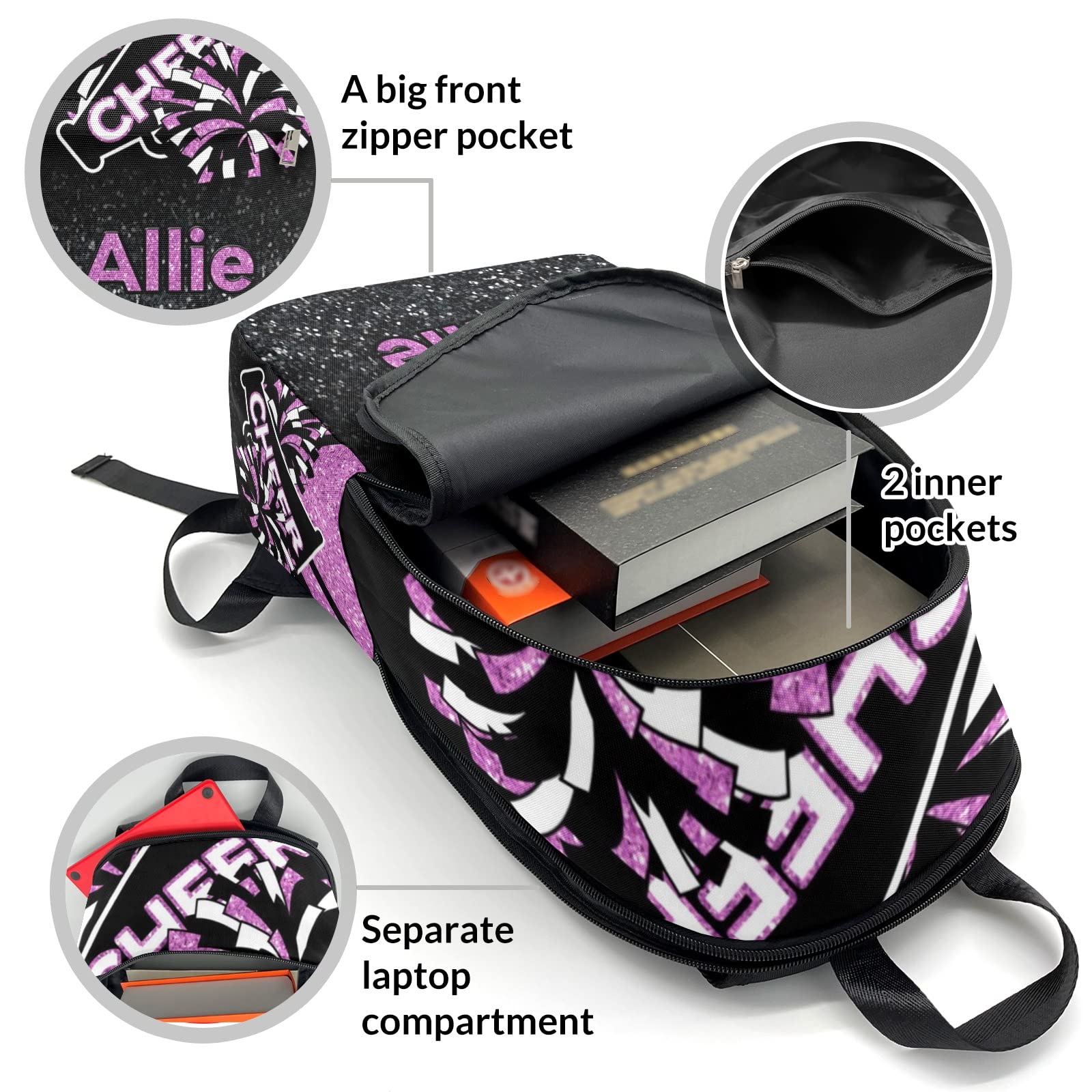 Custom Cheerleader Backpack - Personalized Travel Bag for Sports & School - Perfect Gift for Cheerleaders & Athletes