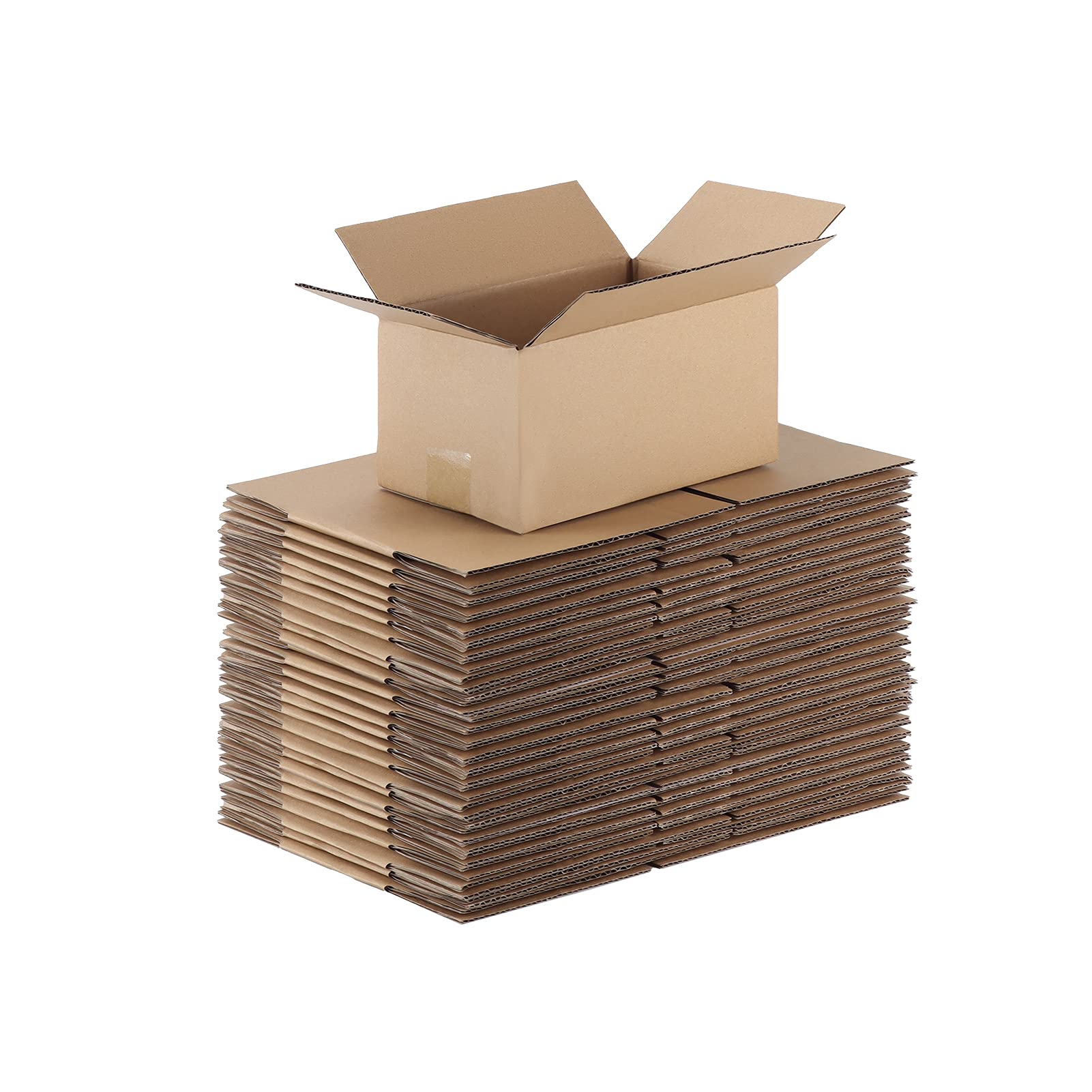 CRUGLA 7x5x4 Inch Corrugated Shipping Boxes - 25 Pack Kraft Cardboard Mailers for Business & Home Use - Perfect for Ecommerce, Storage & Mailing