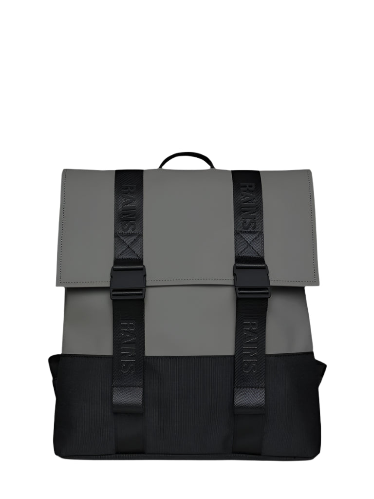 Rains Trail MSN Waterproof Backpack - Lightweight Durable Grey Hiking Bag for Outdoor Adventures & Travel