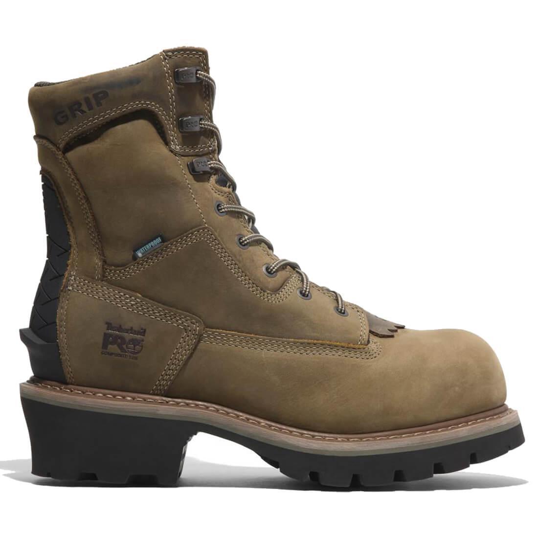 Evergreen EV Waterproof Composite Toe 400g Insulated Work Boots for Men - Medium Brown - Heavy Duty Safety Shoes for Construction, Outdoor & Industrial Work