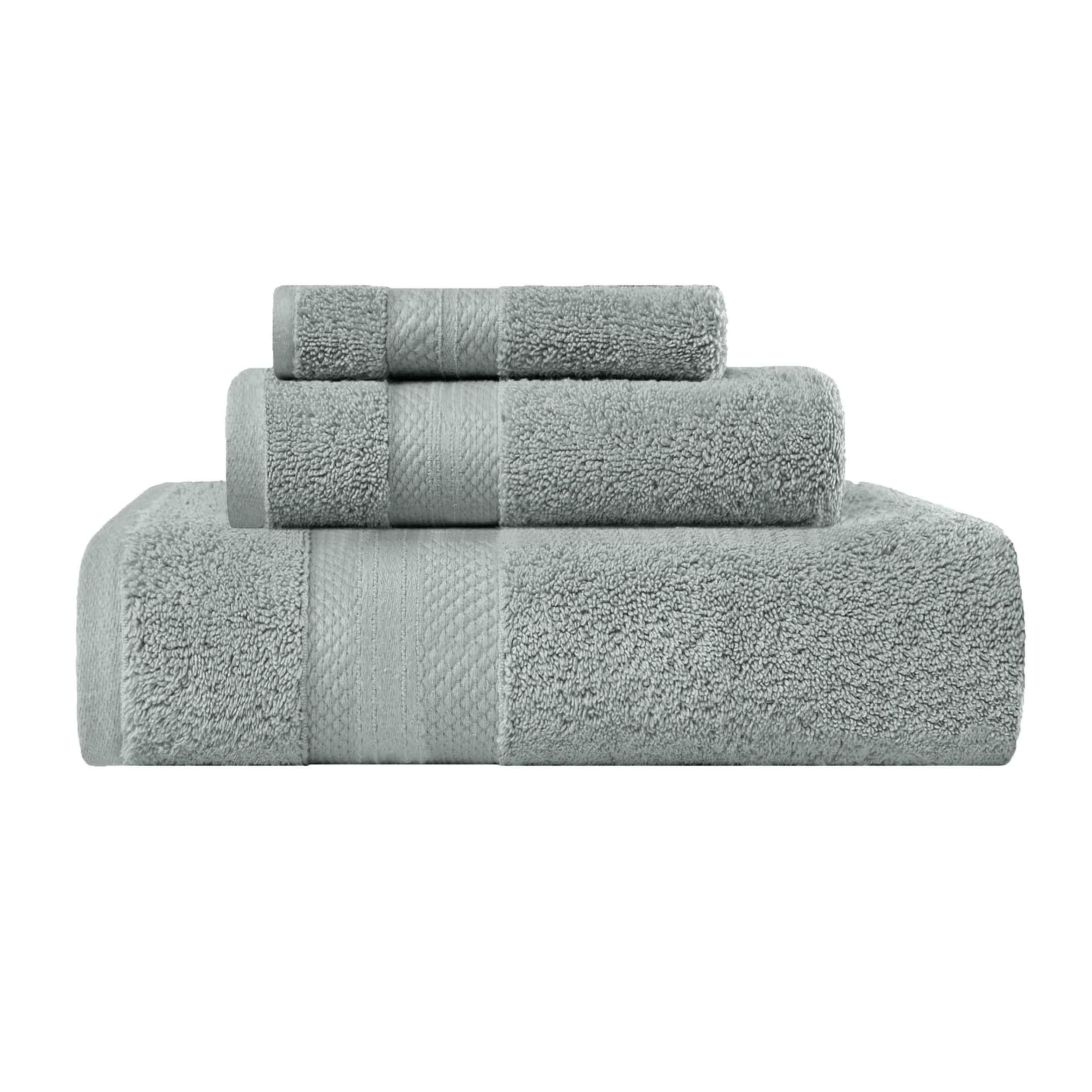 Premium Turkish Cotton 3-Piece Ultra Plush Bath Towel Set - Highly Absorbent, Soft & Luxurious for Spa, Bathroom, and Beach Use
