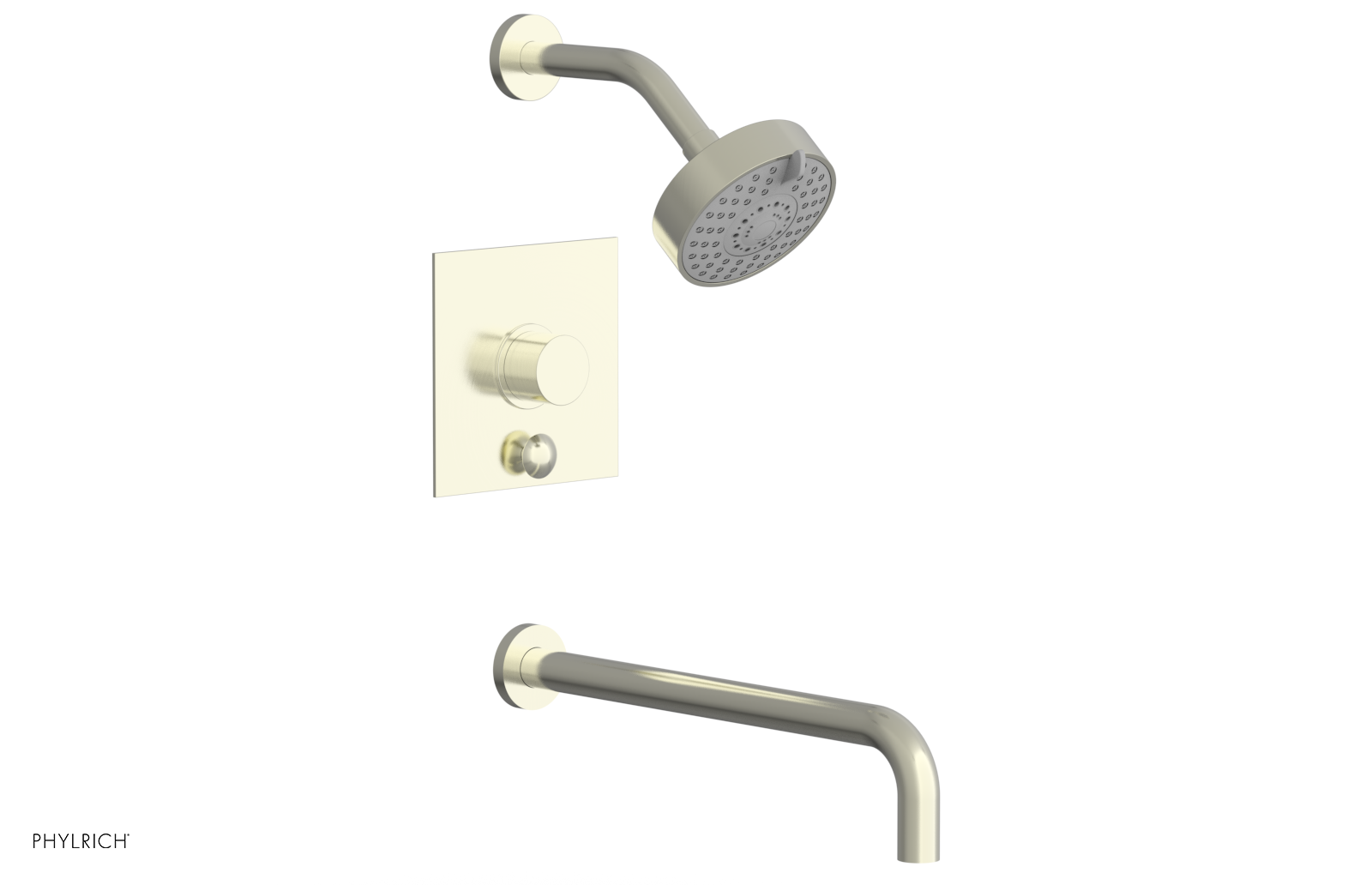 BASIC II 14 Pressure Balance Tub and Shower Set 230S 27 14 - Chrome Finish, Anti-Scald Valve for Safe Bathing, Ideal for Home & Hotel Bathroom Renovation