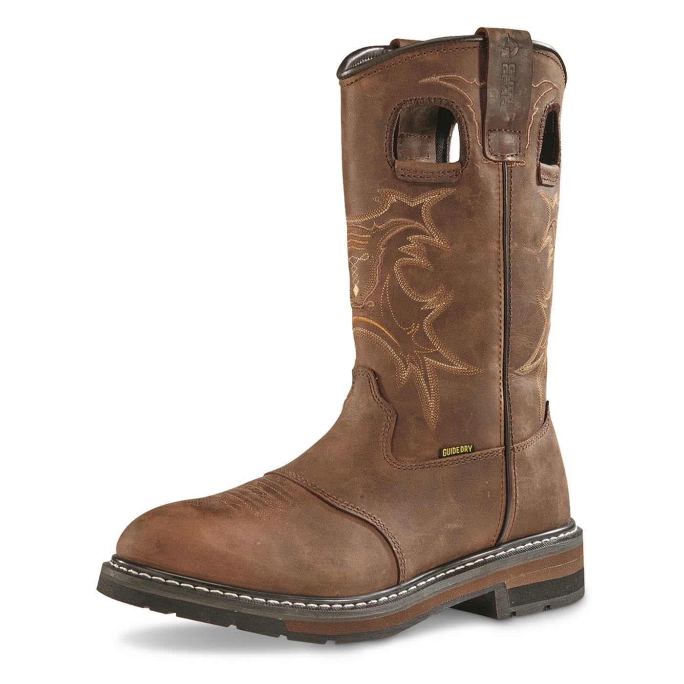 Guide Gear Bandit II Men's Concealed Carry Western Cowboy Work Boots - Waterproof Leather Rodeo Shoes for Outdoor, Ranch & Casual Wear