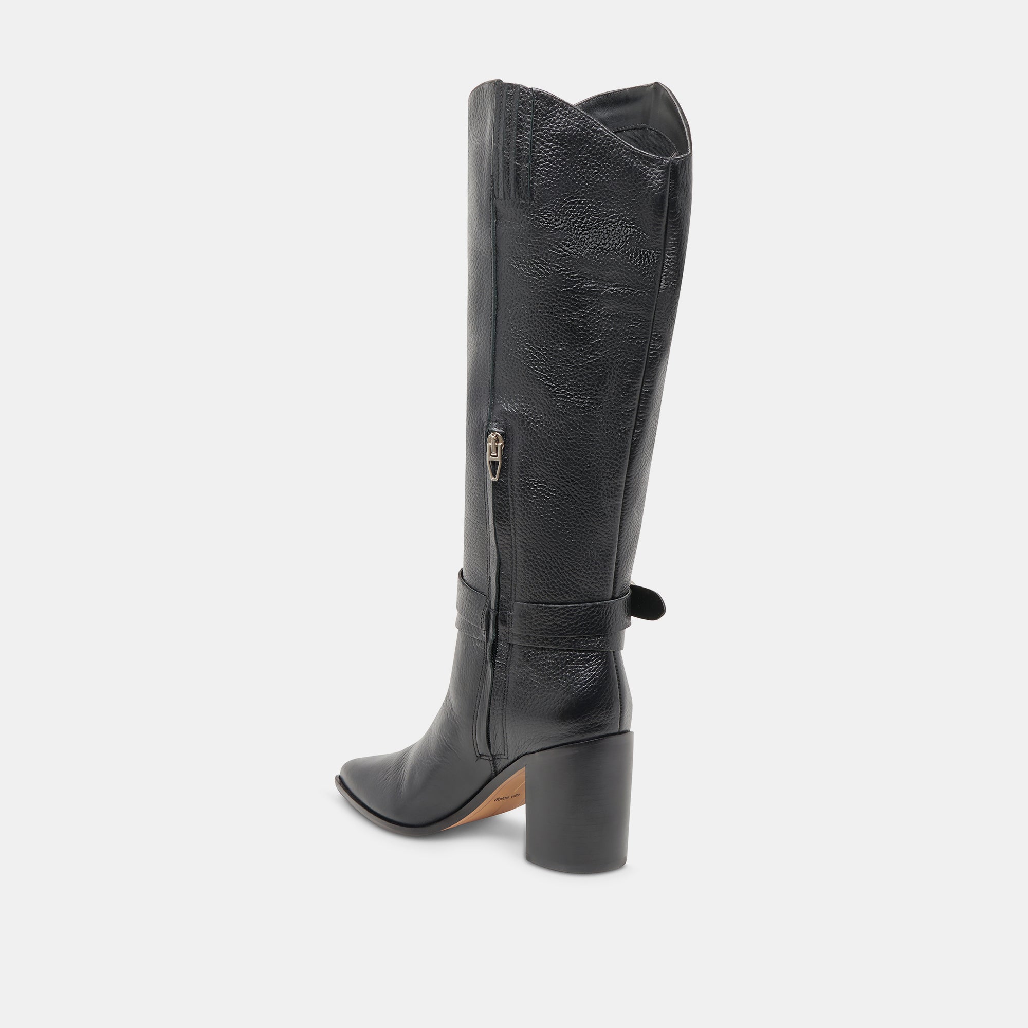 TYRONE Wide Calf Boots for Women - Genuine Black Leather Ankle Boots for Comfort & Style - Perfect for Work, Office & Winter Fashion