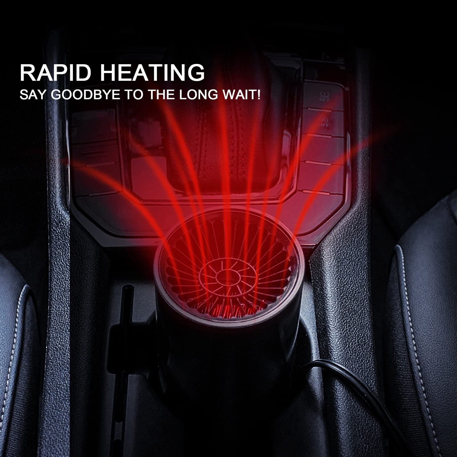 Portable Car Heater and Defroster - Fast Windshield Defogging & Quick Heating Solution for Winter Driving - Ideal for Cars, Trucks and RVs in Cold Weather Conditions